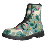 Floral Unicorn Pattern Print Backpack