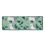 Floral Unicorn Pattern Print Long Kitchen Mat