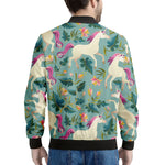 Floral Unicorn Pattern Print Men's Bomber Jacket