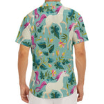 Floral Unicorn Pattern Print Men's Deep V-Neck Shirt