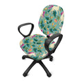 Floral Unicorn Pattern Print Office Chair Cover