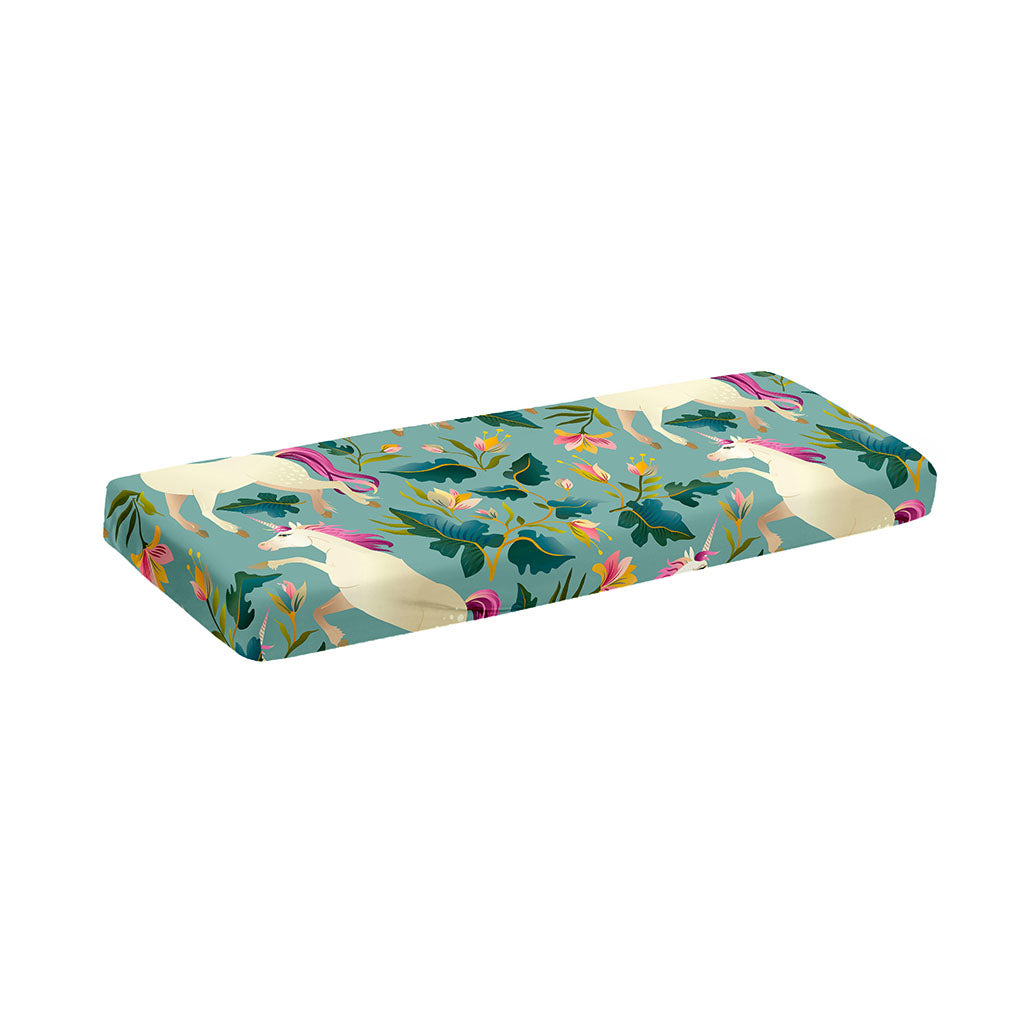 Floral Unicorn Pattern Print Piano Keyboard Cover