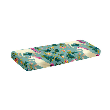 Floral Unicorn Pattern Print Piano Keyboard Cover
