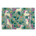 Floral Unicorn Pattern Print Placemat