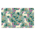 Floral Unicorn Pattern Print Polyester Doormat