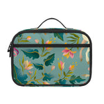 Floral Unicorn Pattern Print Portable Lunch Bag
