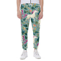 Floral Unicorn Pattern Print Joggers