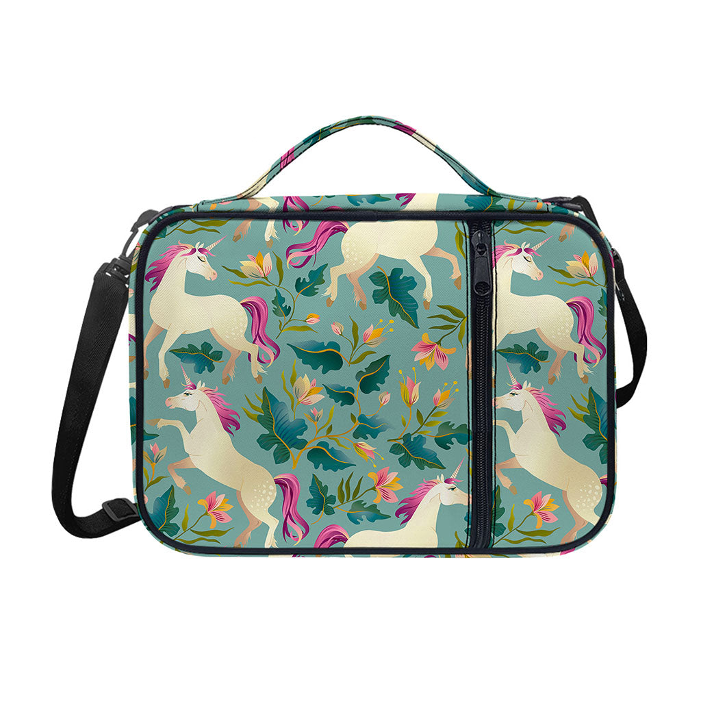Floral Unicorn Pattern Print Shoulder Strap Bible Bag