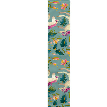 Floral Unicorn Pattern Print Table Runner