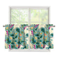 Floral Unicorn Pattern Print Tier Curtains
