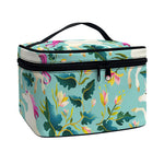 Floral Unicorn Pattern Print Travel Makeup Bag