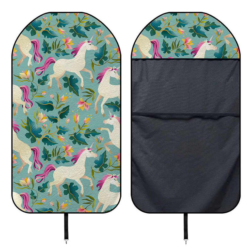Floral Unicorn Pattern Print Waterproof Car Seat Cover