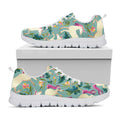 Floral Unicorn Pattern Print White Running Shoes
