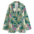 Floral Unicorn Pattern Print Women's Blazer