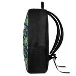 Flower And Leaf Lotus Pattern Print 17 Inch Backpack