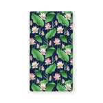 Flower And Leaf Lotus Pattern Print Baby Crib Sheet