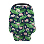Flower And Leaf Lotus Pattern Print Baby Seat Cover