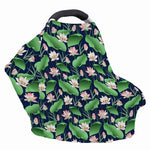 Flower And Leaf Lotus Pattern Print Baby Seat Cover
