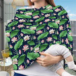 Flower And Leaf Lotus Pattern Print Baby Seat Cover