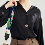 Flower And Leaf Lotus Pattern Print Bag Strap