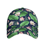 Flower And Leaf Lotus Pattern Print Baseball Cap