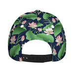Flower And Leaf Lotus Pattern Print Baseball Cap