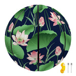 Flower And Leaf Lotus Pattern Print Basketball