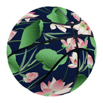 Flower And Leaf Lotus Pattern Print Basketball
