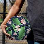 Flower And Leaf Lotus Pattern Print Basketball