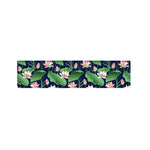 Flower And Leaf Lotus Pattern Print Bed Runner