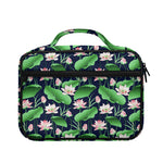 Flower And Leaf Lotus Pattern Print Briefcase Bible Bag