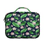 Flower And Leaf Lotus Pattern Print Briefcase Bible Bag