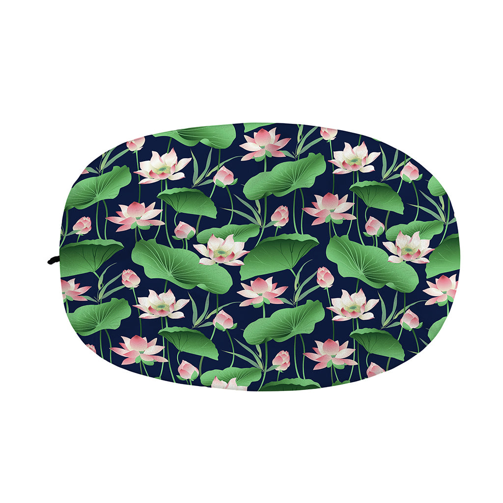 Flower And Leaf Lotus Pattern Print Car Side Mirror Covers