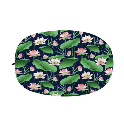 Flower And Leaf Lotus Pattern Print Car Side Mirror Covers