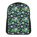 Flower And Leaf Lotus Pattern Print Casual Backpack