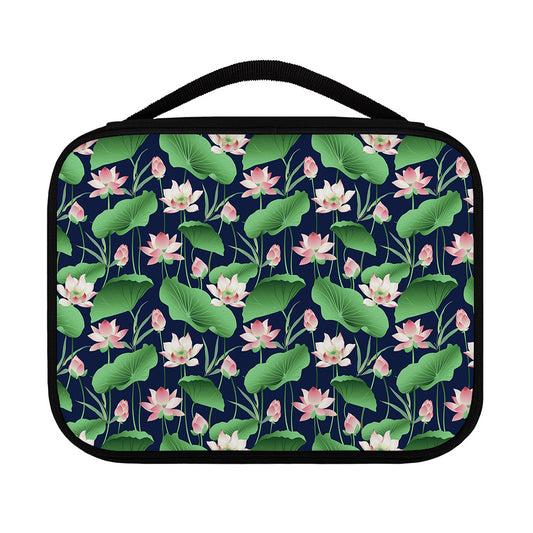 Flower And Leaf Lotus Pattern Print Classic Bible Case