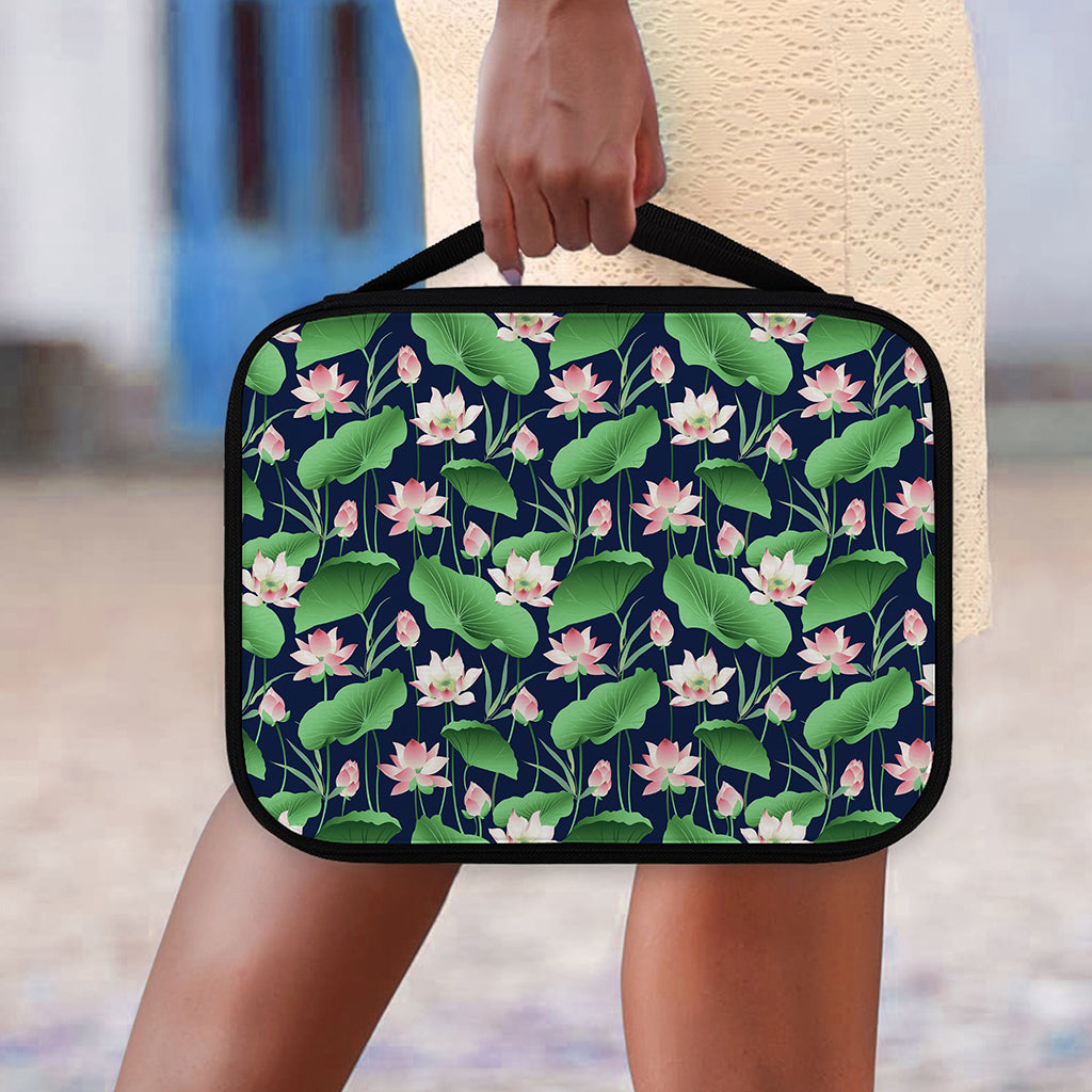 Flower And Leaf Lotus Pattern Print Classic Bible Case