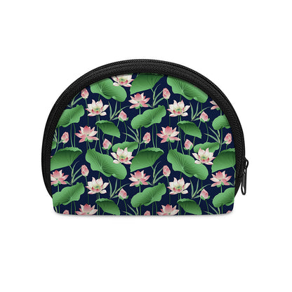 Flower And Leaf Lotus Pattern Print Coin Purse