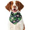 Flower And Leaf Lotus Pattern Print Dog Bandana