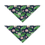 Flower And Leaf Lotus Pattern Print Dog Bandana