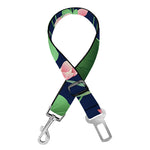 Flower And Leaf Lotus Pattern Print Dog Seat Belt