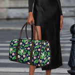 Flower And Leaf Lotus Pattern Print Duffle Bag