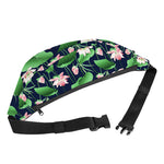 Flower And Leaf Lotus Pattern Print Fanny Pack