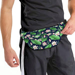 Flower And Leaf Lotus Pattern Print Fanny Pack