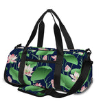 Flower And Leaf Lotus Pattern Print Gym Bag