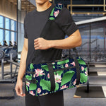 Flower And Leaf Lotus Pattern Print Gym Bag