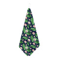 Flower And Leaf Lotus Pattern Print Hand Towel