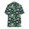 Flower And Leaf Lotus Pattern Print Hawaiian Shirt