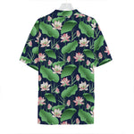 Flower And Leaf Lotus Pattern Print Hawaiian Shirt