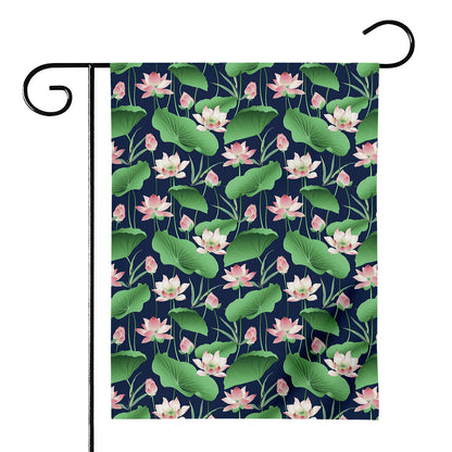 Flower And Leaf Lotus Pattern Print House Flag